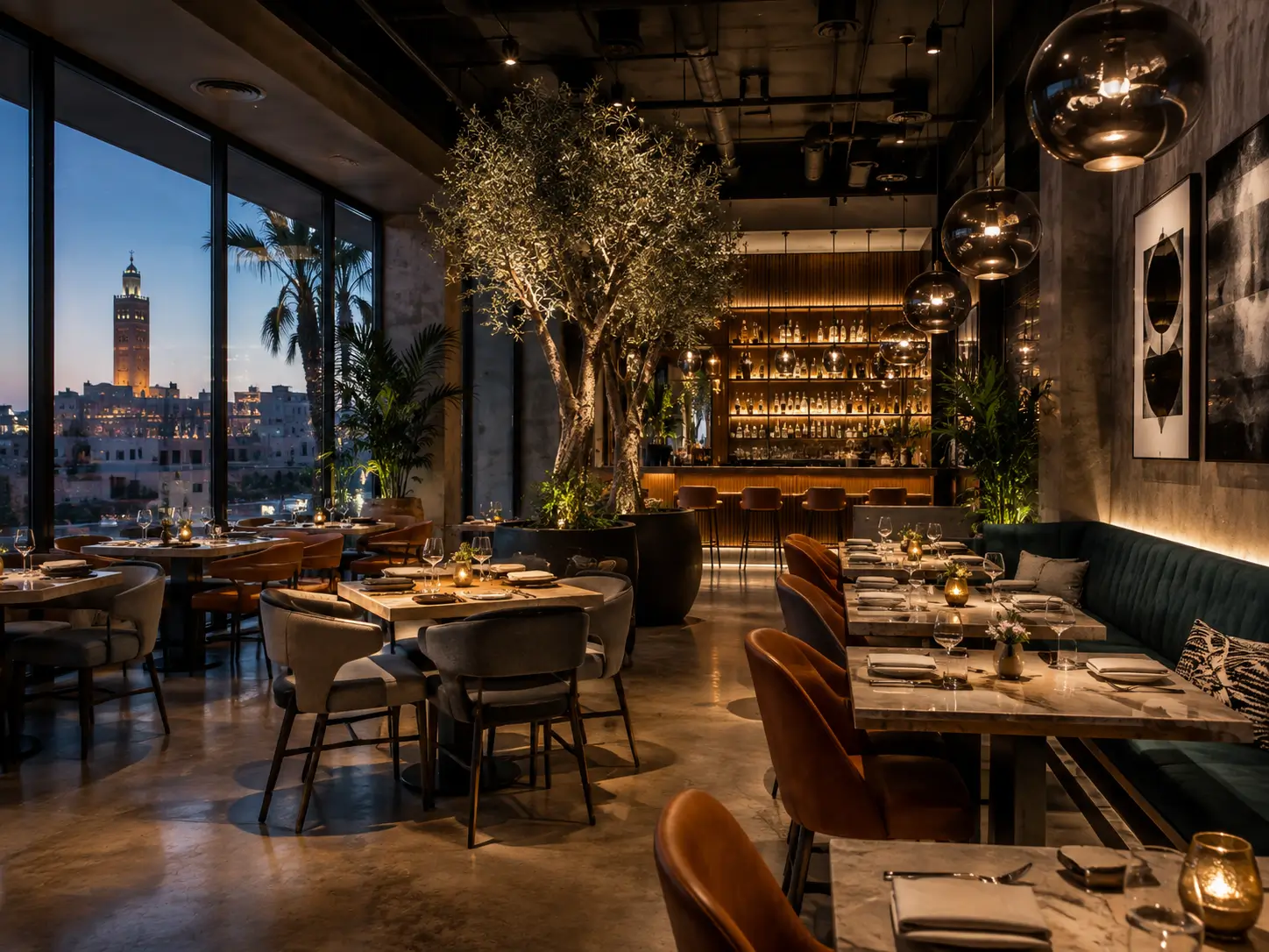 Modern restaurant in Casablanca