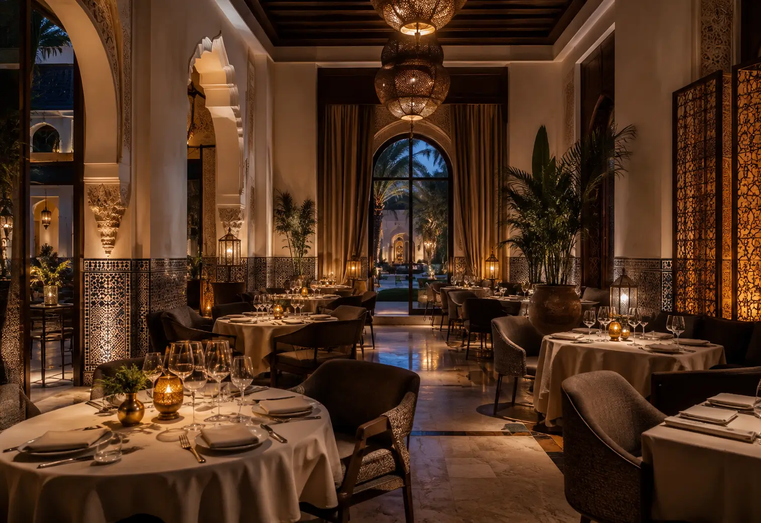 Elegant restaurant in Marrakech